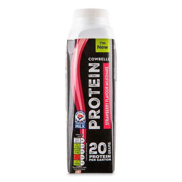 Protein Strawberry Flavour Milkshake 330ml Cowbelle